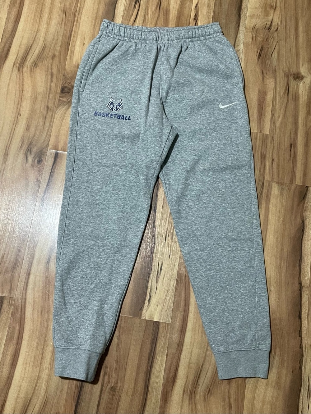 Nike Club Fleece St. Francis Wolves Basketball Joggers Grey Men's Size S